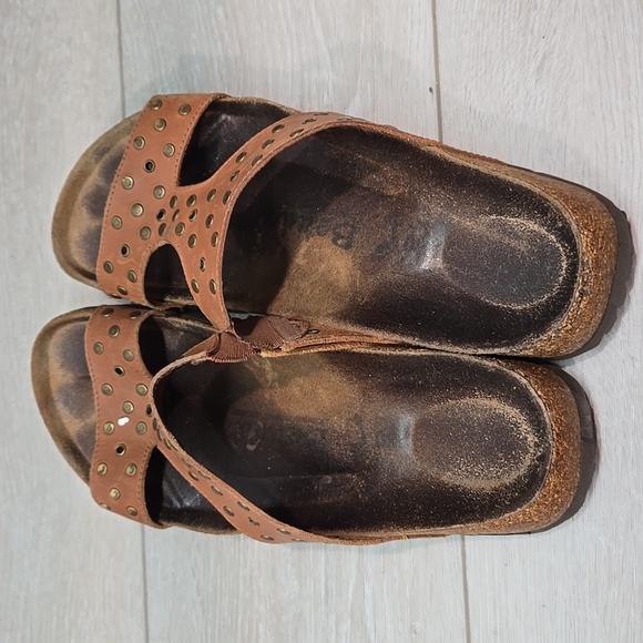 Betula By Birkenstock Women Studded Brown Slide Sandals Shoes Sz 40/9-9.5 Narrow - Picture 5 of 13